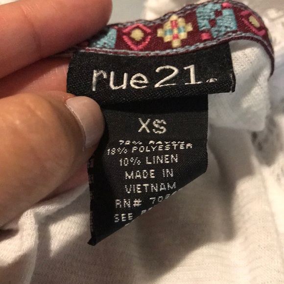 Rue21 White Shirt with Lace Sleeves - Picture 6 of 6